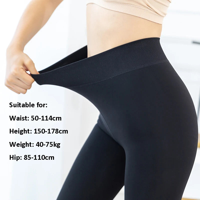 Women Leggings Winter Warm Thicken Velvet Elastic High Waist Leggings Fleece Casual Solid Tights Skinny Sexy Body Socks Leggins-Dollar Bargains Online Shopping Australia