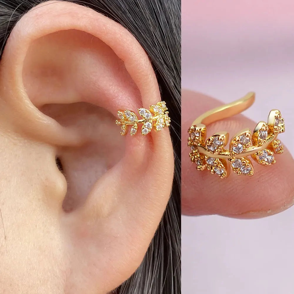 Climber Ear Cuff Ear Clip for Women CZ No Pierced C Shape Geometric-Dollar Bargains Online Shopping Australia