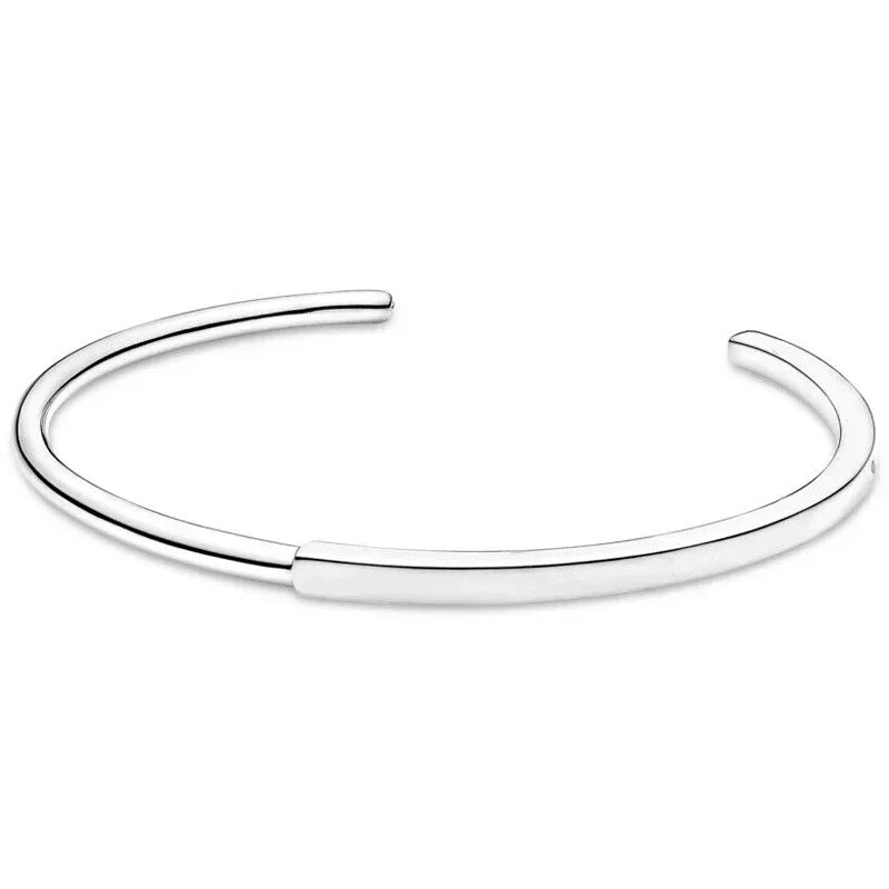 925 Sterling Silver Classic Luxury I-D Open Bracelet Simple Charm Bracelet Elegant Women's Jewelry Gift-Dollar Bargains Online Shopping Australia