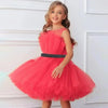 Baby Girls Ruffles Party Dress Elegant 3 8 Year Fluffy Evening Princess Birthday Kids Dresses For Girl Wedding Children Costume-Dollar Bargains Online Shopping Australia