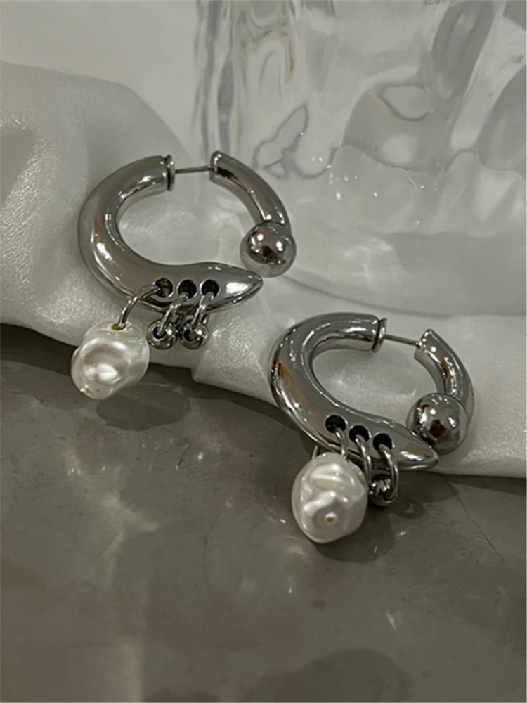 Chic pearl pendant earrings can be detachable before and after wearing INS fashion women's earrings jewelry accessories gift-Dollar Bargains Online Shopping Australia