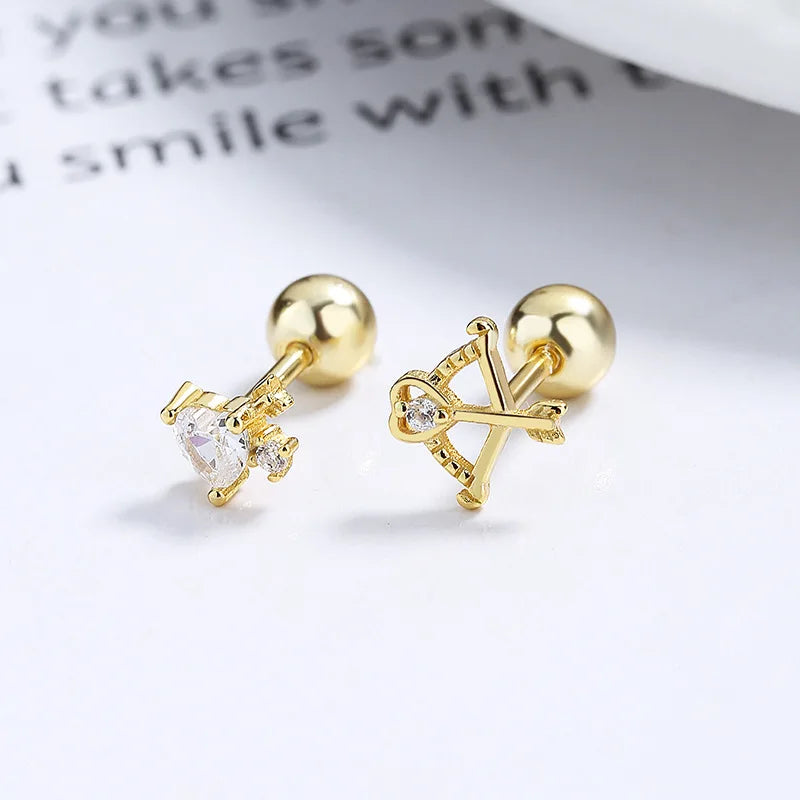 Fashion Gold Color Butterfly Tragus Piercings for The Ear Helix Stud Earrings for Women Tibetan Charm Ear Bone Piercing Jewelry-Dollar Bargains Online Shopping Australia