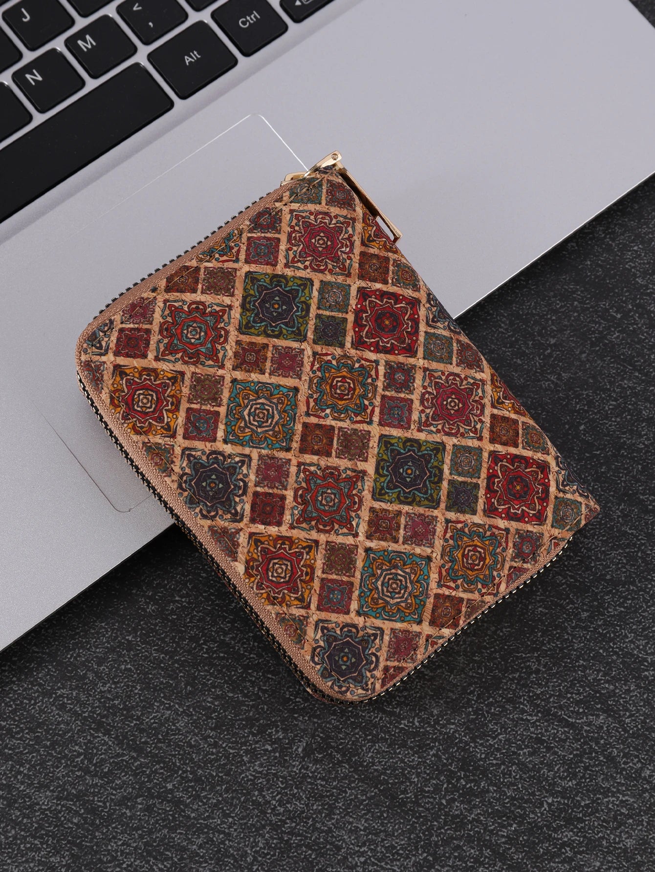 Multifunctional Bohemian style short women's wallet wood grain multi card slot wallet large capacity portable car-Dollar Bargains Online Shopping Australia