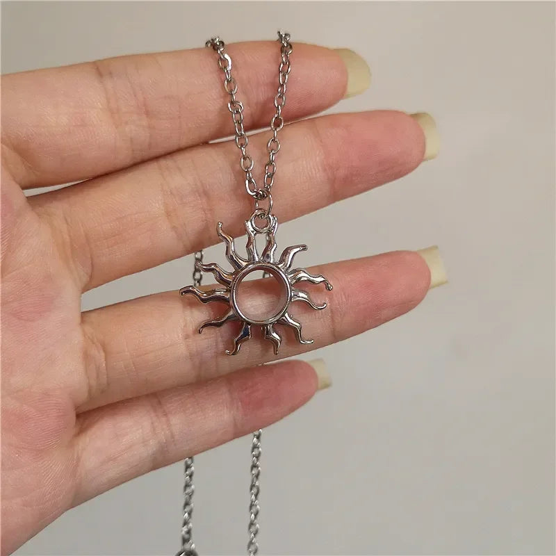 Vintage Goth 90s Silver Color Spiral Vortex Pendant Leather Rope Chain Necklace For Women Men Y2K Aesthetic Jewelry Accessories-Dollar Bargains Online Shopping Australia