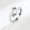 Romantic Love Hug Carved Hand Rings Creative Love Forever Opening Finger Adjustable Hand Ring For Women Men Fashion Jewelry-Dollar Bargains Online Shopping Australia