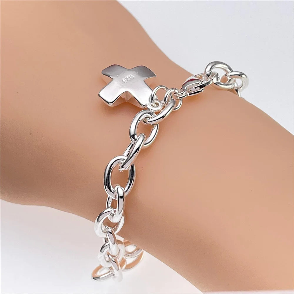 Silver Bracelet Elegant Chain High Quality Jewelry For Men Women Christmas Gifts-Dollar Bargains Online Shopping Australia