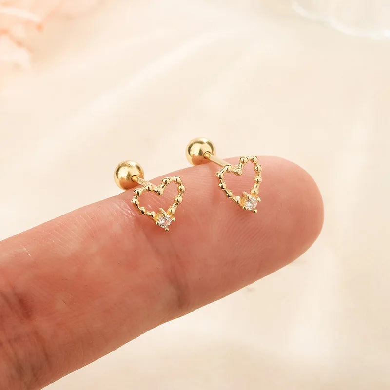 Fashion Gold Color Butterfly Tragus Piercings for The Ear Helix Stud Earrings for Women Tibetan Charm Ear Bone Piercing Jewelry-Dollar Bargains Online Shopping Australia