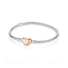 Silver Bracelets Bangles Crystal Ball Love Heart Clasp Beads Charms Moments Bracelet For Women DIY Jewelry-Dollar Bargains Online Shopping Australia