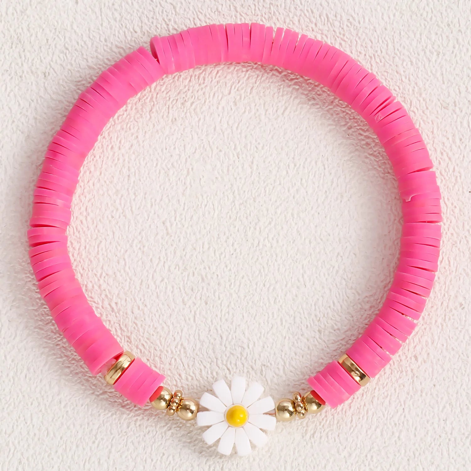 Flower Daisy Bracelets for Women Y2K Accessories Multicolor Polymer Clay Beads Bracelet Bohemia Summer Girl Beach Jewelry-Dollar Bargains Online Shopping Australia