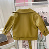 Girls Leather Jackets For 2-8 Years Children Classics Fly Coats Kids Clothing Baby Girls Fashion Pu Outerwear-Dollar Bargains Online Shopping Australia