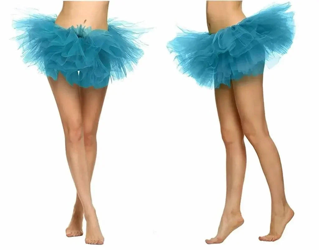 Adult Women's Half Skirt 5 Layers Tulle Puffy Skirt Ballet Short Party Nightclub Mini Skirt Performance Event Costume-Dollar Bargains Online Shopping Australia