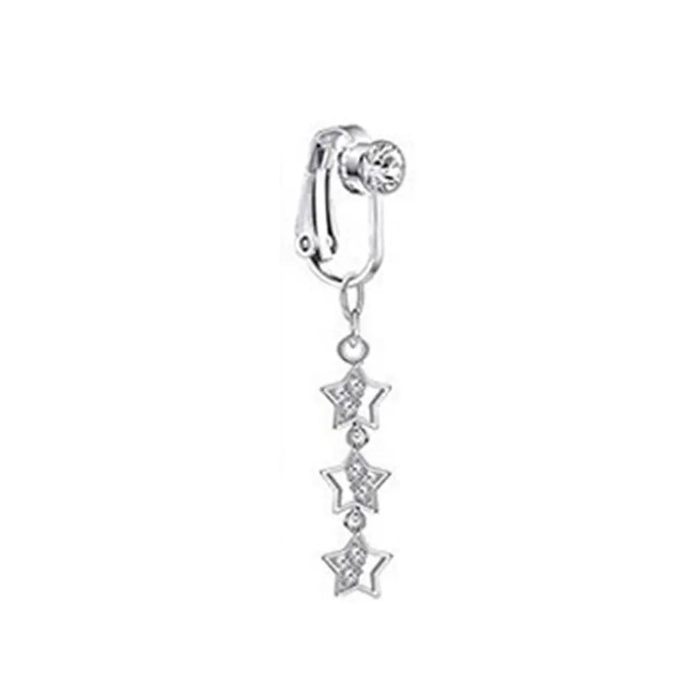 Faux Fake Belly Ring Fake Belly Piercing Non Piercing Umbilical Navel Belly Ring Button Cartilage Clip on Earrings Body Jewelry-Dollar Bargains Online Shopping Australia