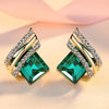 Gold-plated Zircon Earrings Crystal Earrings Engagement Earrings for women Princess Jewelry Birthday Anniversary Gifts-Dollar Bargains Online Shopping Australia