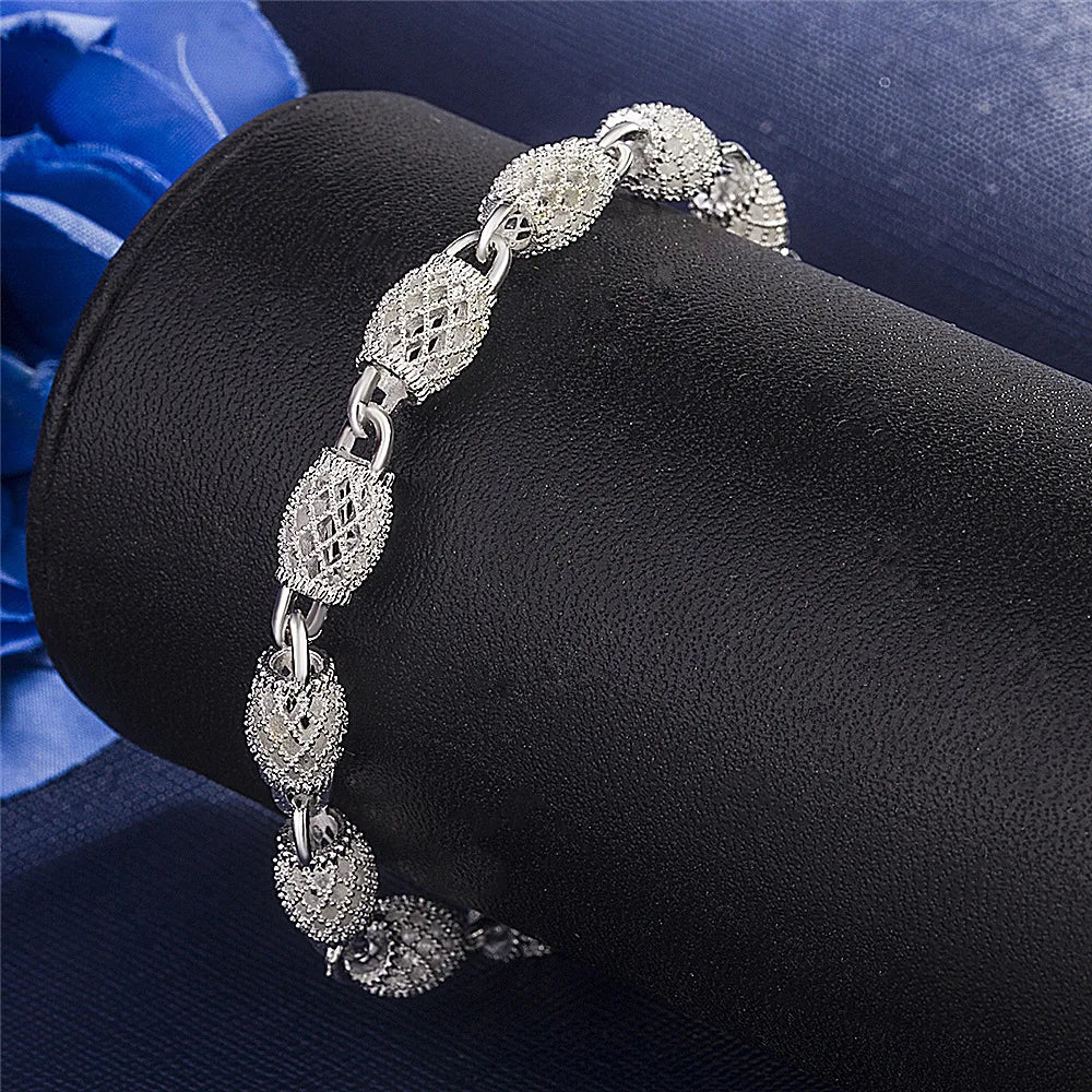 Sterling Silver Beads Charm Bracelets For Women Luxury Hollow Adjustable Lucky Ball Bracelet Wedding Party Fine Jewelry Gift-Dollar Bargains Online Shopping Australia