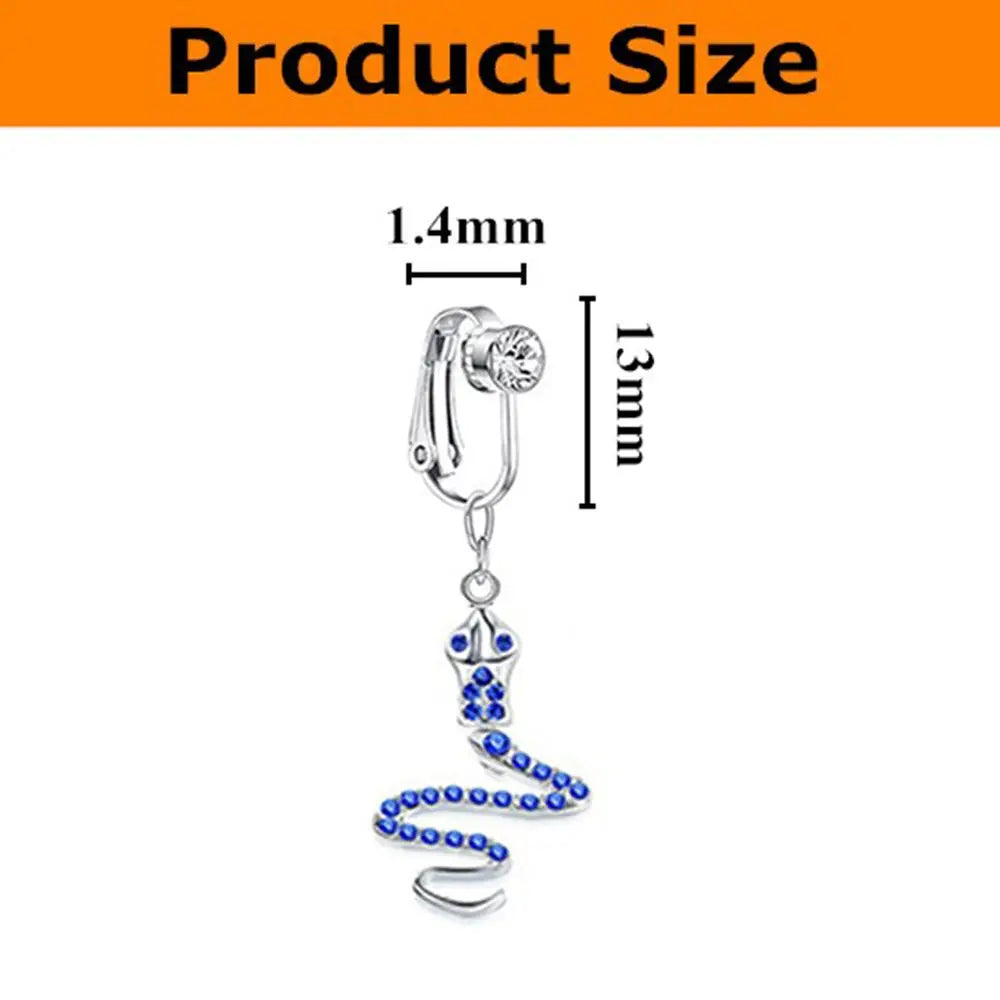 Faux Fake Belly Ring Fake Belly Piercing Non Piercing Umbilical Navel Belly Ring Button Cartilage Clip on Earrings Body Jewelry-Dollar Bargains Online Shopping Australia