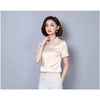 Simulation Silk Shirt Women's Short Sleeve New Wild Elastic Solid Color Thin Top-Dollar Bargains Online Shopping Australia