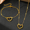 Stainless Steel Jewelry Set Novelty Twisted Heart Light Luxury High-end Sense Jewelry Set Women-Dollar Bargains Online Shopping Australia