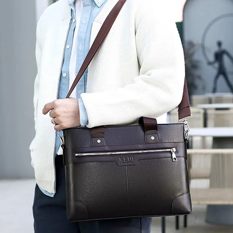 Men's Business Briefcases PU Leather Shoulder Messenger Bags Travel Handbag Totes For Macbook-Dollar Bargains Online Shopping Australia