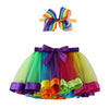 Mini skirt Party With Hairpin Tutu Skirt Baby Girl Skirts Princess Rainbow Tulle Skirts Girls Clothes Children Clothing-Dollar Bargains Online Shopping Australia