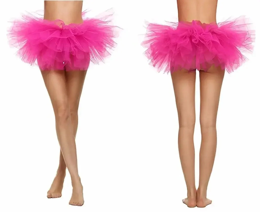 Adult Women's Half Skirt 5 Layers Tulle Puffy Skirt Ballet Short Party Nightclub Mini Skirt Performance Event Costume-Dollar Bargains Online Shopping Australia