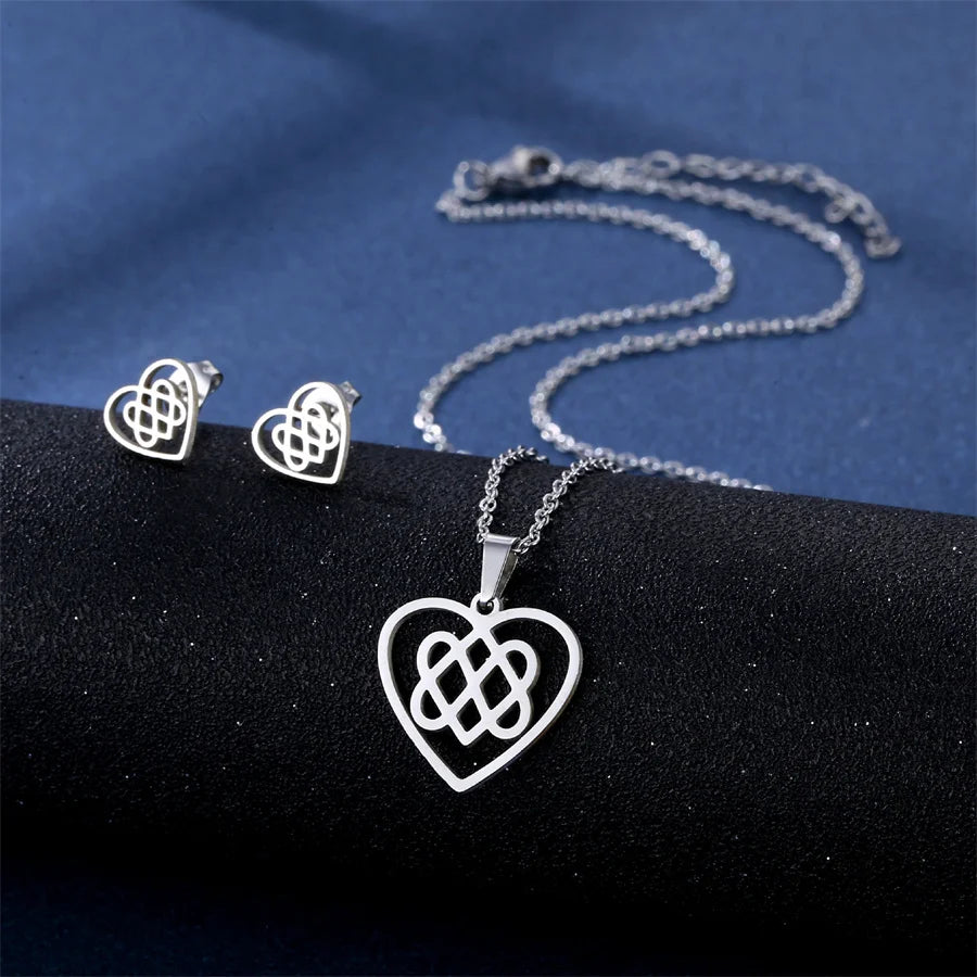 Jewelry Elegant Daisy Flowers Charm Chain Choker Necklaces Earrings Set Pendants For Women-Dollar Bargains Online Shopping Australia