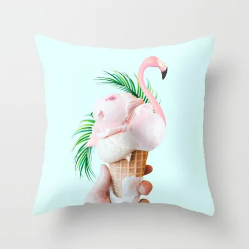 Pink Pillow Flamingo Backrest Headboard Decorative Cushion Nordic Style Office Nap Pillow Car Lumber Pad cute pillow removable-Dollar Bargains Online Shopping Australia