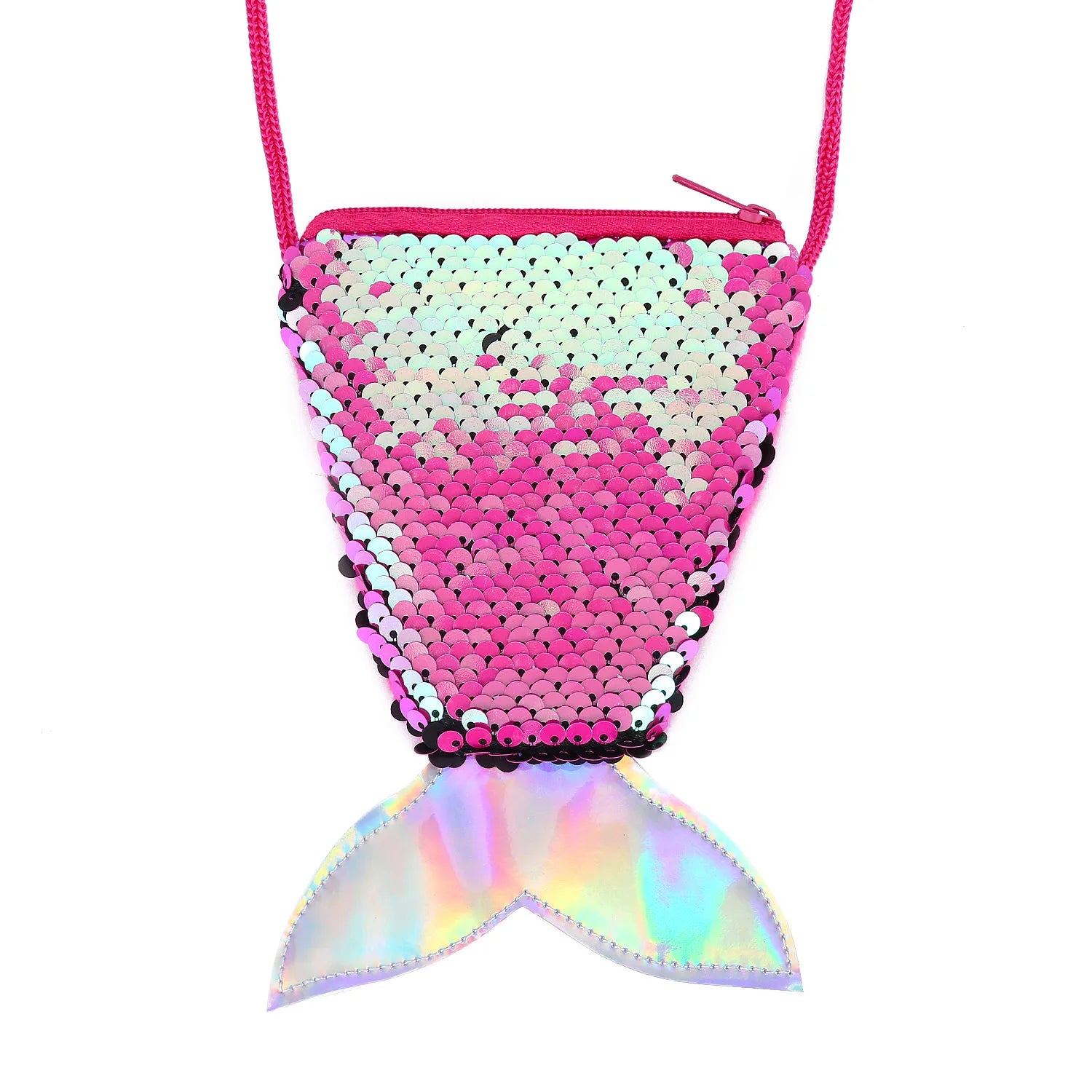 Lovely Shiny Mermaid Tail Sequin Girl Crossbody Bag Children Coin Purse Women Shoulder Bag Exquisite Birthday Gifts-Dollar Bargains Online Shopping Australia