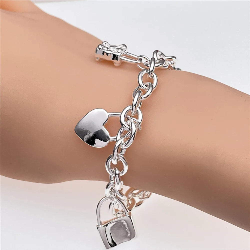 Silver Bracelet Elegant Chain High Quality Jewelry For Men Women Christmas Gifts-Dollar Bargains Online Shopping Australia