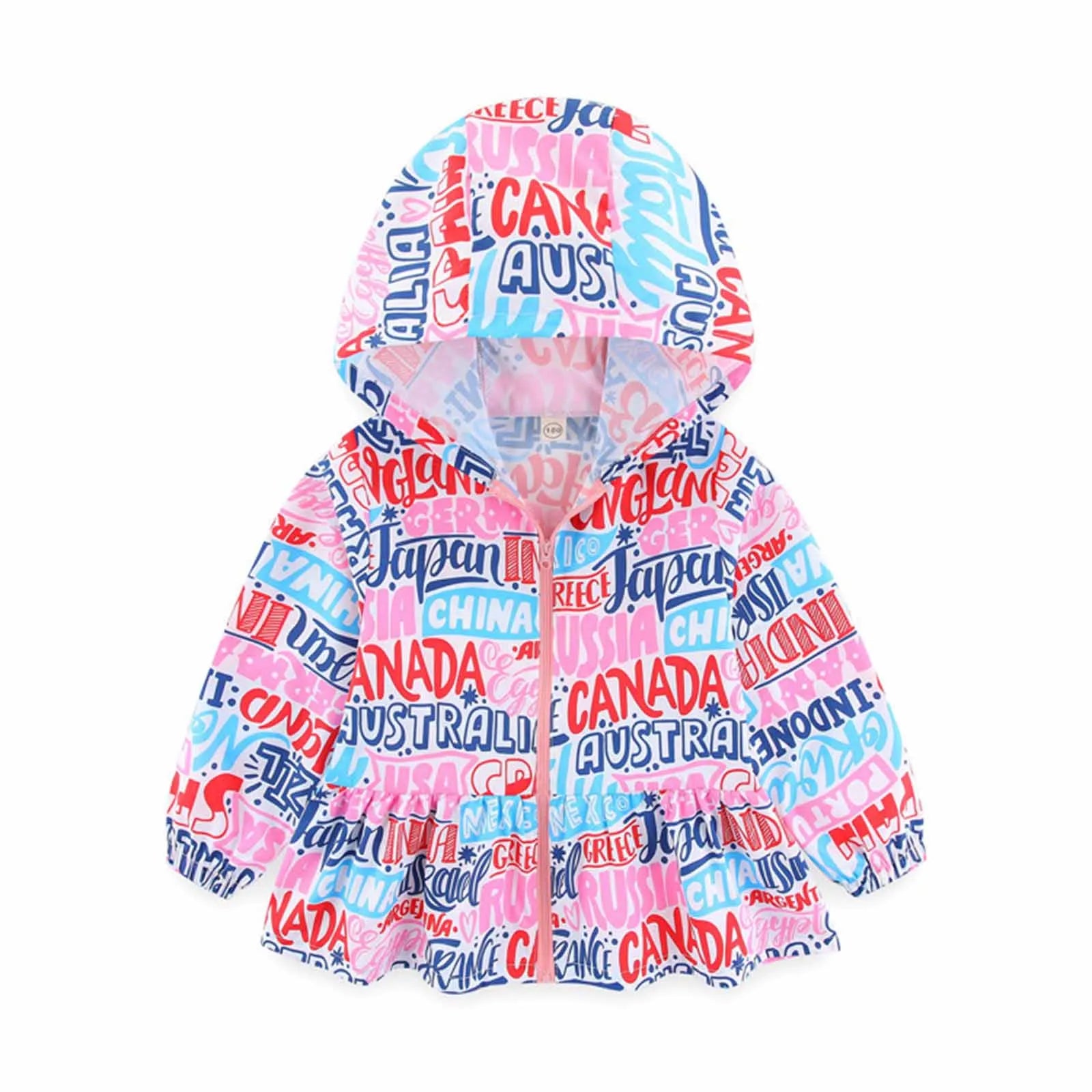 Children's Clothing Kids Jacket Outerwear Cartoon Zipper Toddler Clothes Hooded Jacket For Girls-Dollar Bargains Online Shopping Australia