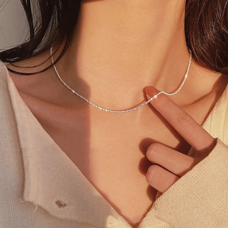 Creative V-shaped Necklace For Women Flat Snake Chain Choker Fashion Blade Chains Neck Accessories Jewelry Gift-Dollar Bargains Online Shopping Australia