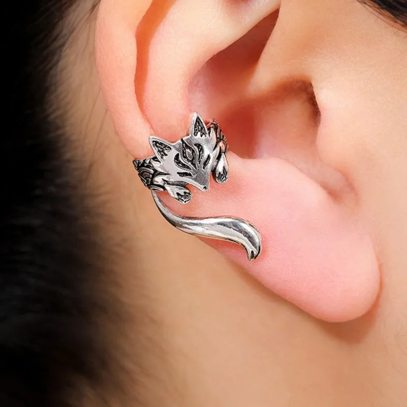 Fox Shape Clip Earrings for Women Antique Ear Cuff Earrings Girl Statement Jewelry-Dollar Bargains Online Shopping Australia