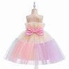 Girl Ruffles Princess Dress Toddler Infantil Wedding Party Prom Gown Kids Evening Bridesmaid Tulle 1 Years Birthday Pink Dresses-Dollar Bargains Online Shopping Australia