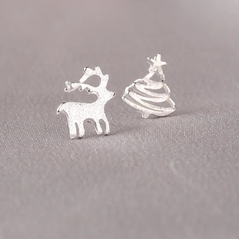 925 Silver Needles Lovely Mini Stud Earrings Women Cute Heart Star Moon Daisy Christmas Xmas Planet Butterfly Ear Studs-Dollar Bargains Online Shopping Australia