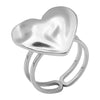 Elegant Girl Jewelry Love Stainless Steel Heart Rings For Women Accessories Finger Ring Adjustable-Dollar Bargains Online Shopping Australia