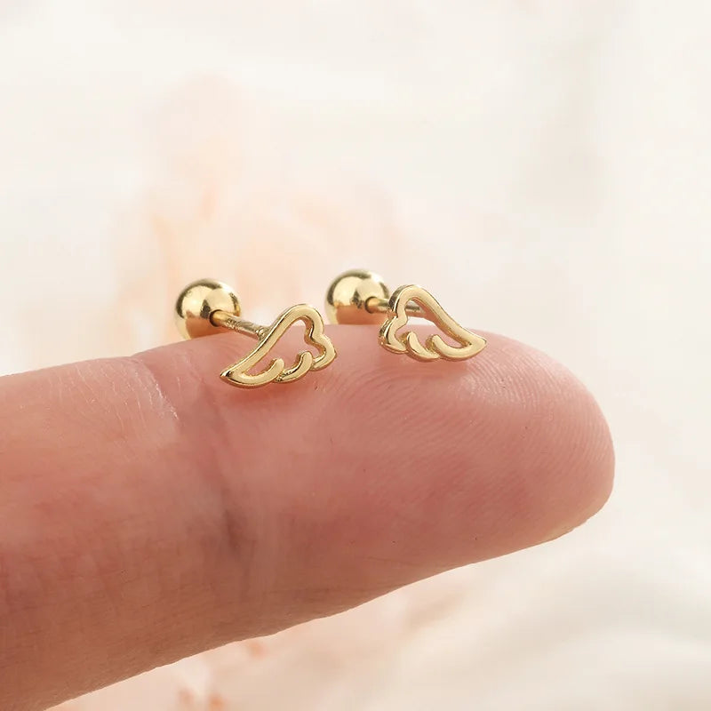 Fashion Gold Color Butterfly Tragus Piercings for The Ear Helix Stud Earrings for Women Tibetan Charm Ear Bone Piercing Jewelry-Dollar Bargains Online Shopping Australia