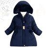 Girls Coat Keep Warm Thicken Kids Jacket Hooded Zipper Fur Collar Princess Outerwear Children's Clothing-Dollar Bargains Online Shopping Australia