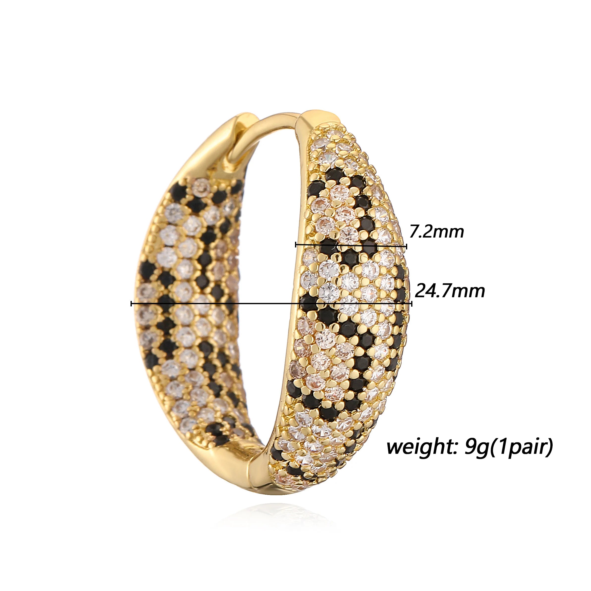 Leopard Print hoop Earrings rings necklace Fashion black white Cubic Zirconia women Geometric Jewelry set-Dollar Bargains Online Shopping Australia