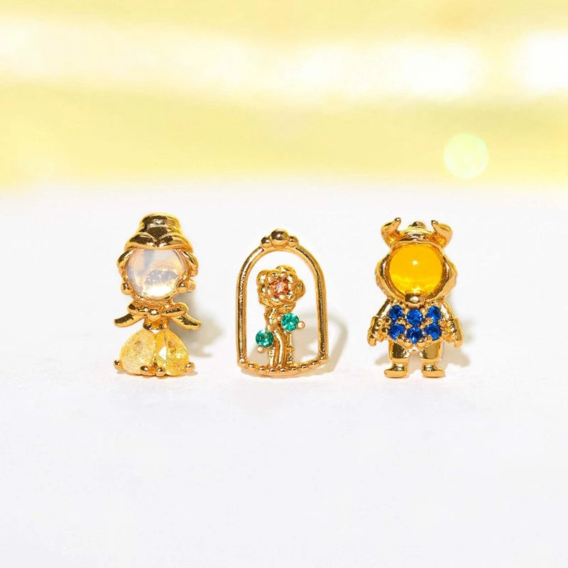 4pcs Fairy Cute Animal Comb Princess Stud Earrings Set Fashion Zircon Crystal Women Girls Gift Jewelry-Dollar Bargains Online Shopping Australia