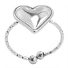 Elegant Girl Jewelry Love Stainless Steel Heart Rings For Women Accessories Finger Ring Adjustable-Dollar Bargains Online Shopping Australia