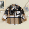 Kids Shirt Jacket Plaid Print Long Sleeve Button Cardigan Winter Coat for Infant Baby Spring Fall Outwear-Dollar Bargains Online Shopping Australia