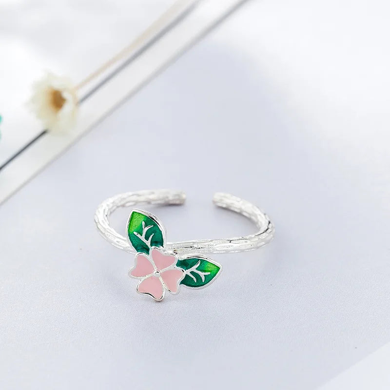 Whale Tale Mermaid Blue Green Leaf Silver Color Finger Rings Stackable Moon Stone Women Jewelry-Dollar Bargains Online Shopping Australia