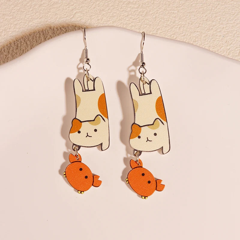 Earrings For Women Girls Hip Hop Cute Exaggeration Special Creativity Jewelry Cartoon Animal Alien Frog Duck Goose Cat-Dollar Bargains Online Shopping Australia