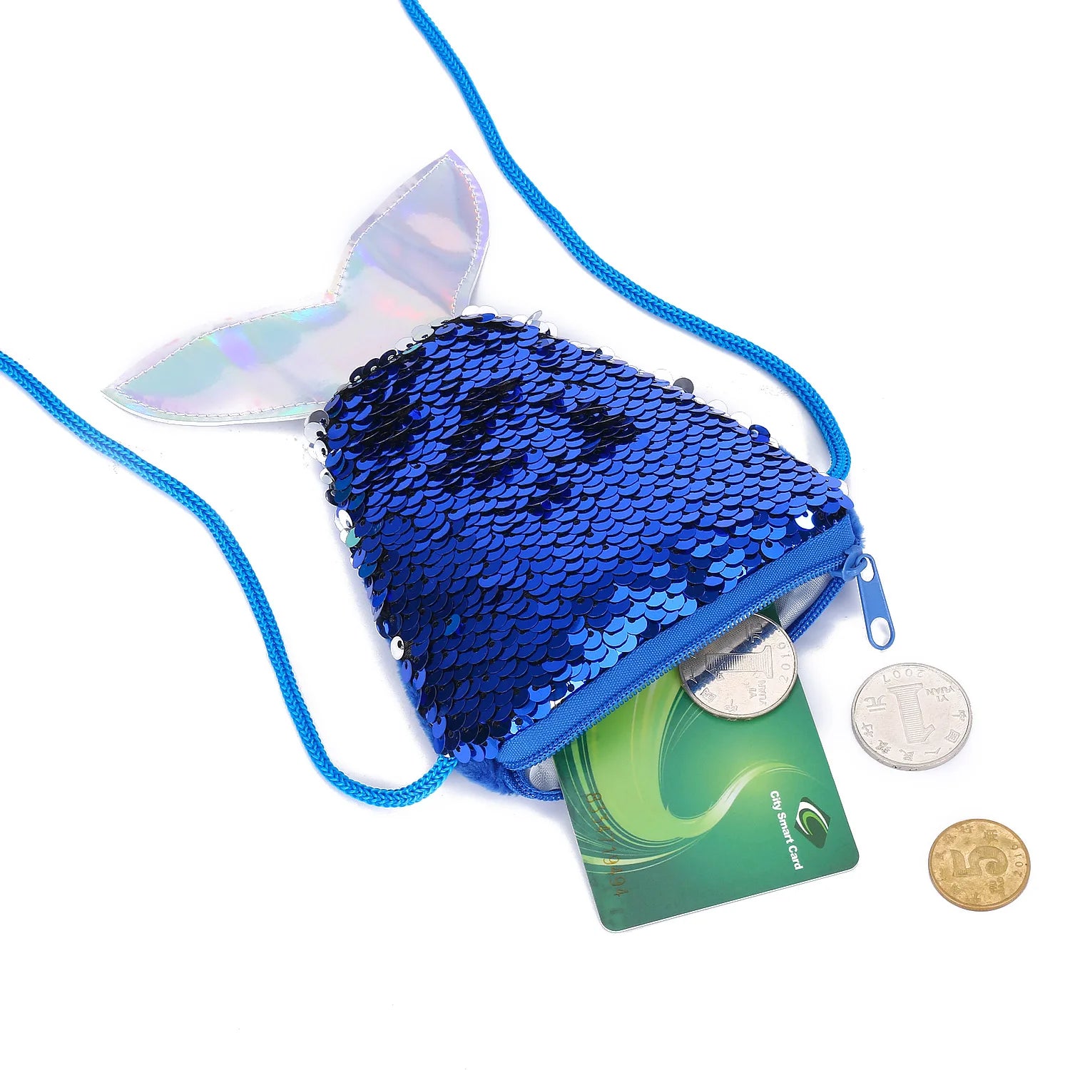 Lovely Shiny Mermaid Tail Sequin Girl Crossbody Bag Children Coin Purse Women Shoulder Bag Exquisite Birthday Gifts-Dollar Bargains Online Shopping Australia