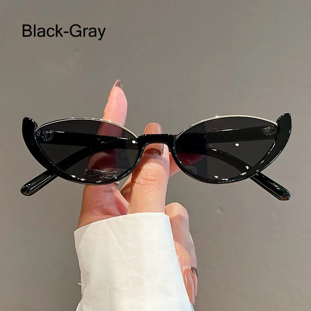 Half-frame Small Cat Eye Sunglasses Women Trendy Vintage Composite Shades Eyewear Sun Glasses-Dollar Bargains Online Shopping Australia