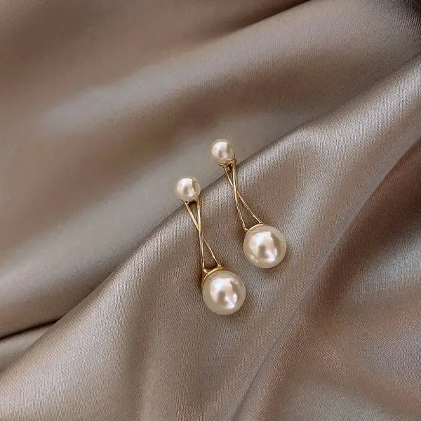 Classic Elegant Imitation Pearl Dangle Earrings For Women Crystal Long Tassel Exquisite Drop Earring Wedding Jewelry-Dollar Bargains Online Shopping Australia