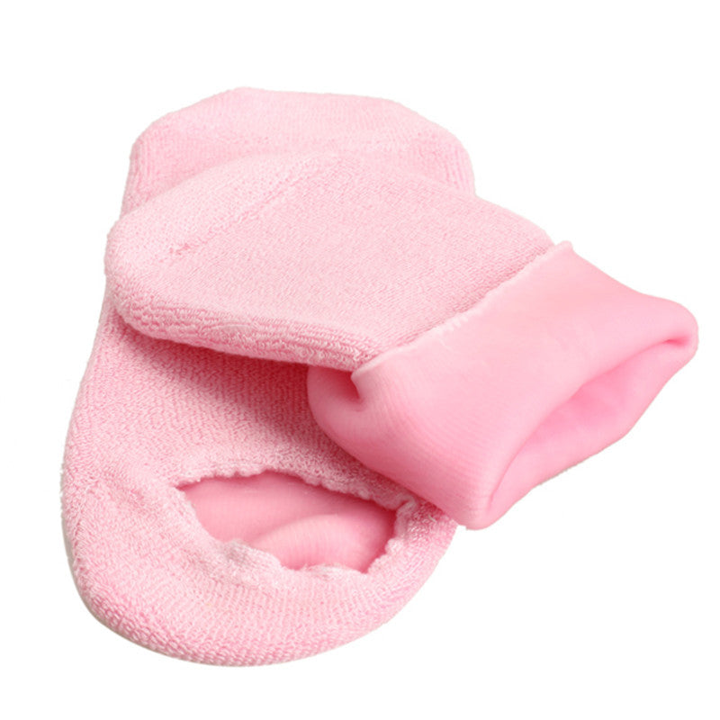 1 Pair Pink Moisturizing Soften Repair Cracked Foot Skin Treatment Gel Spa Socks Foot Care Stretchable Foot Health Care