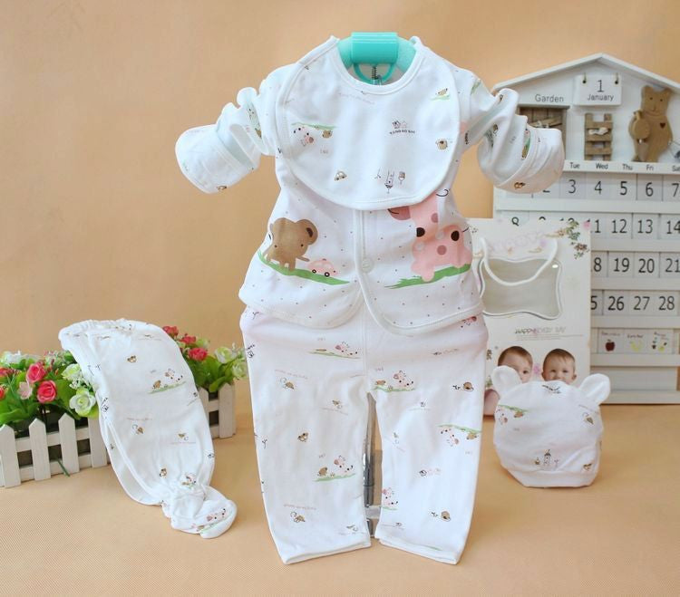 (5pcs/set)Newborn Baby 0-6M Clothing Set Brand Baby Boy/Girl Clothes 100% Cotton Cartoon Underwear baby set - CelebritystyleFashion.com.au online clothing shop australia