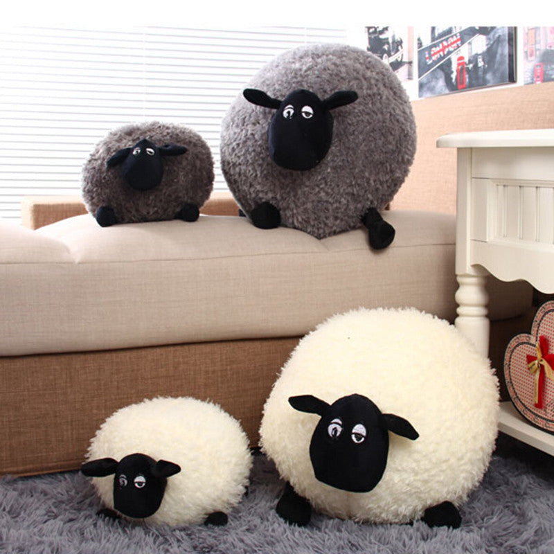 Online discount shop Australia - 1 Piece New Lovely Stuffed Soft Plush Toys Cushion Sheep Character White/Gray Kids Baby Toy Gift H0851