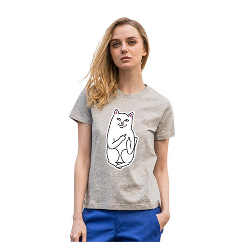 SexeMara Summer Pocket Harajuku Cat Lovers Women Top Short-sleeve T shirt Sweet Style Black/White/Grey Plus Size-Dollar Bargains Online Shopping Australia