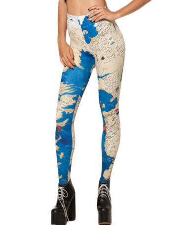 SexeMara Blue Galaxy Print Leggings Gothic Creative Fitness Women Fashion Shape Popular Sexy Popular Pants BL-238-Dollar Bargains Online Shopping Australia